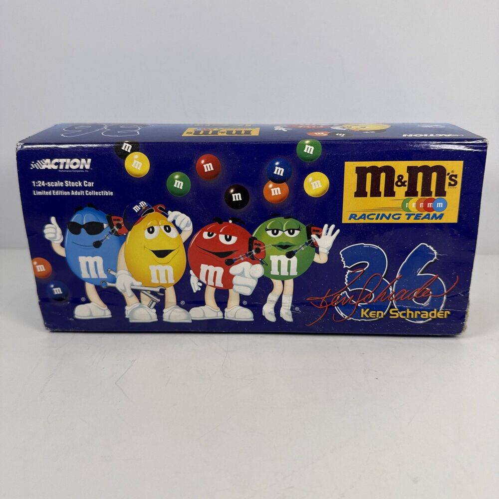 1/24 KEN SCHRADER #36 M&M'S 2000 ACTION NASCAR DIECAST GRAND PRIX